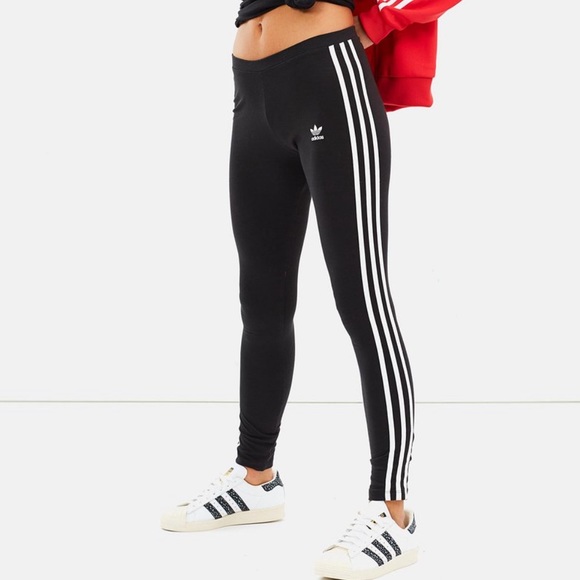 ADIDAS | 3 STRIPE BASIC SPORTY COTTON BASIC LEGGINGS HYPEBEAST - Picture 9 of 12